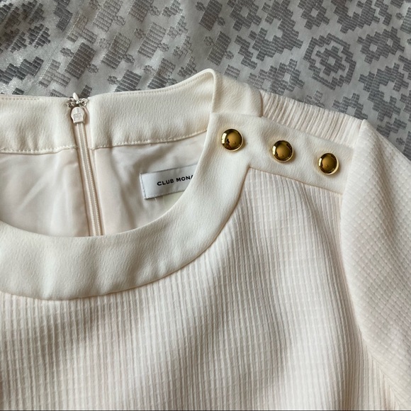 Club Monaco Cream Sheath Dress size 6 - Picture 4 of 11